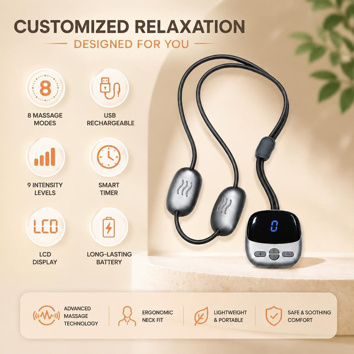Portable Neck Massager with Heat